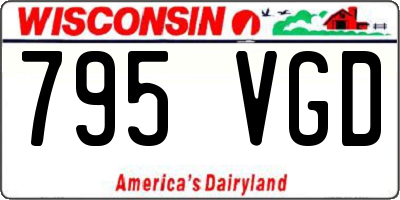WI license plate 795VGD