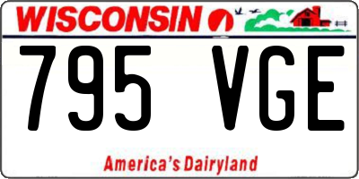 WI license plate 795VGE