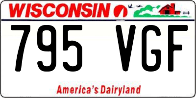 WI license plate 795VGF
