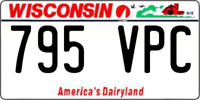 WI license plate 795VPC