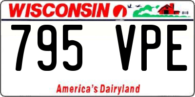 WI license plate 795VPE