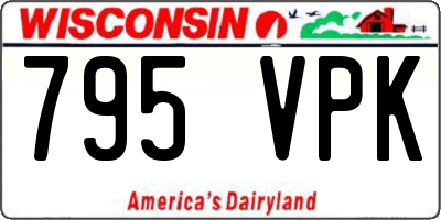 WI license plate 795VPK