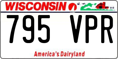 WI license plate 795VPR