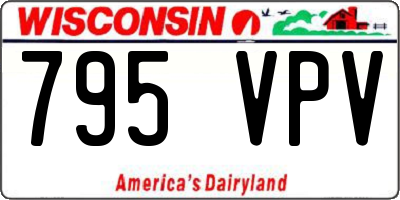 WI license plate 795VPV