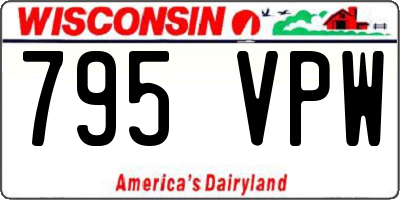 WI license plate 795VPW