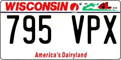 WI license plate 795VPX