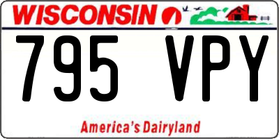 WI license plate 795VPY