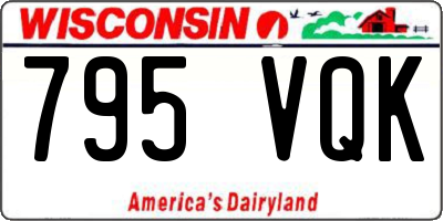 WI license plate 795VQK