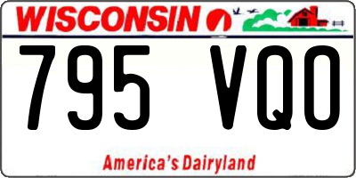 WI license plate 795VQO