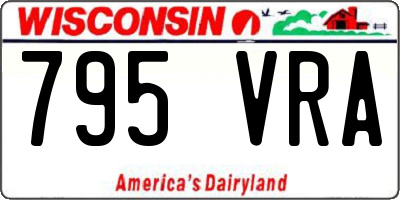WI license plate 795VRA