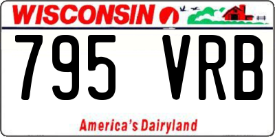WI license plate 795VRB