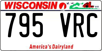 WI license plate 795VRC