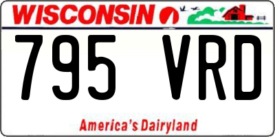 WI license plate 795VRD