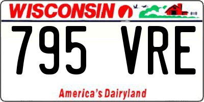 WI license plate 795VRE