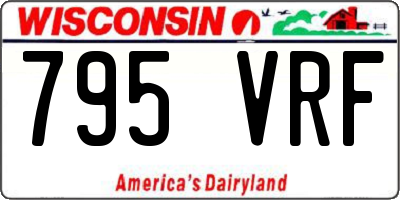WI license plate 795VRF