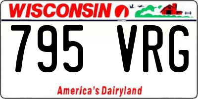 WI license plate 795VRG