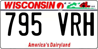 WI license plate 795VRH