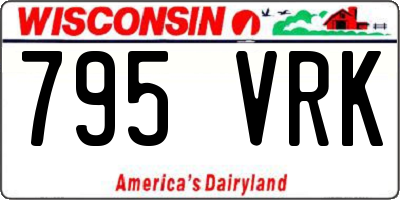 WI license plate 795VRK