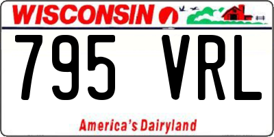 WI license plate 795VRL