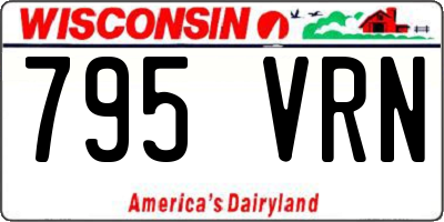 WI license plate 795VRN