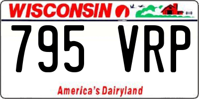 WI license plate 795VRP