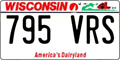 WI license plate 795VRS
