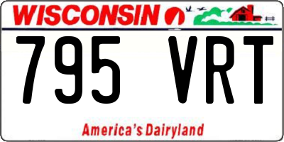 WI license plate 795VRT