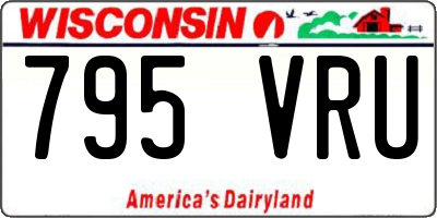 WI license plate 795VRU