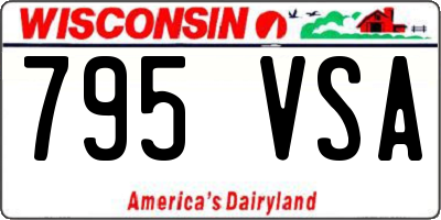 WI license plate 795VSA