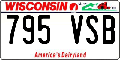 WI license plate 795VSB