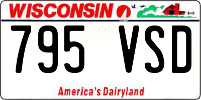 WI license plate 795VSD