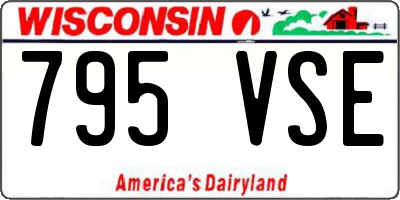 WI license plate 795VSE