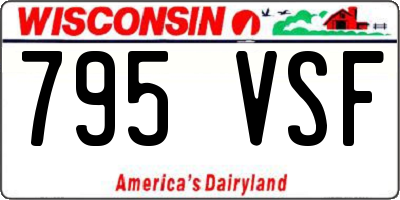 WI license plate 795VSF