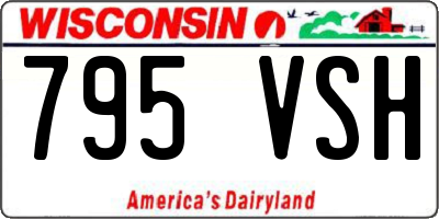 WI license plate 795VSH