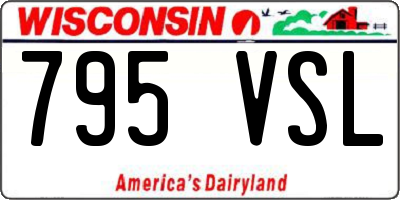 WI license plate 795VSL