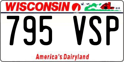 WI license plate 795VSP