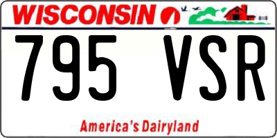 WI license plate 795VSR