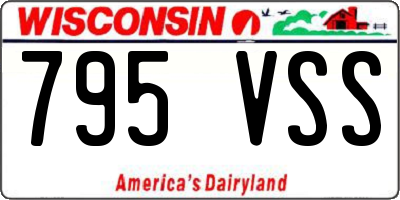 WI license plate 795VSS