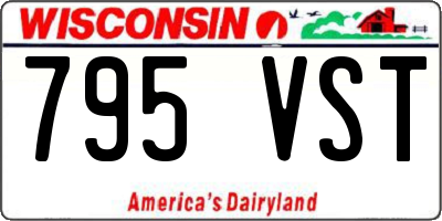 WI license plate 795VST