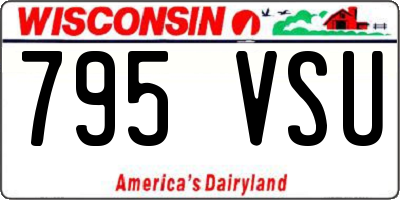 WI license plate 795VSU