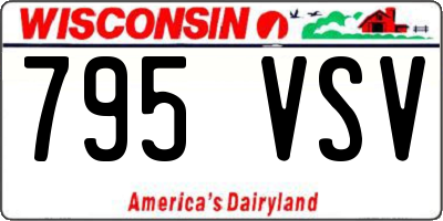 WI license plate 795VSV