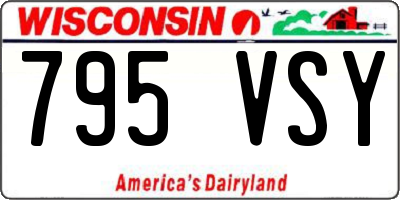 WI license plate 795VSY