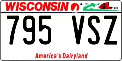 WI license plate 795VSZ