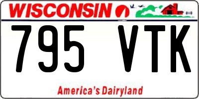 WI license plate 795VTK