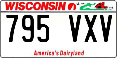 WI license plate 795VXV