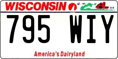 WI license plate 795WIY