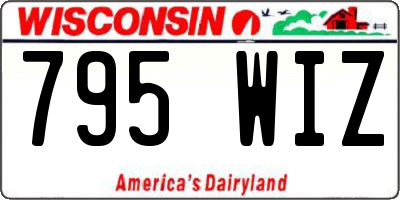 WI license plate 795WIZ