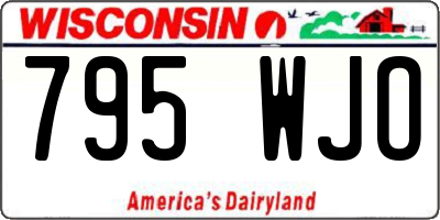 WI license plate 795WJO