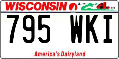 WI license plate 795WKI