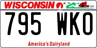 WI license plate 795WKO